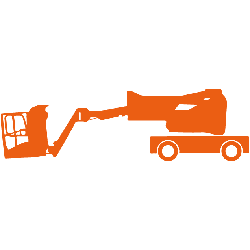 Articulating Boom Forklift Icon Orange