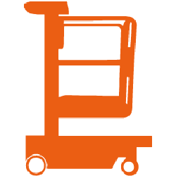 Personnel Forklift Icon Orange