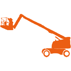 Telescopic Boom Forklift Icon Orange