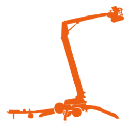 Towable Boom Forklift Icon Orange